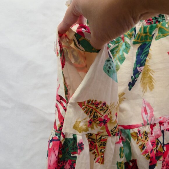 NWT Mexx Tropical Floral Maxi Skirt | Boho Cotton Tiered Skirt | Small - Picture 8 of 9